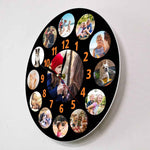 Horloge <br/> Personnalisée avec photos rondes