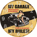 Horloge <br /> garage vintage