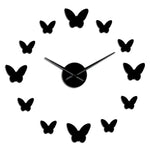 horloge papillon noir