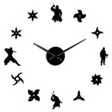 Horloge Murale Géante <br> Ninja Japonais