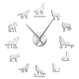 Horloge Murale Géante <br> Loup