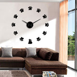 horloge murale patte de chat
