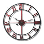 horloge industrielle rouge