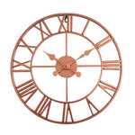 horloge murale industrielle rose