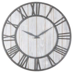 horloge murale bois et métal