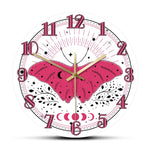 Horloge <br /> Papillon rose