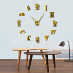 horloge licorne dorée