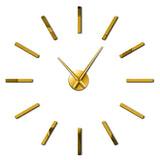 horloge murale moderne dorée
