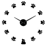 horloge patte chat noir