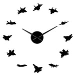 Horloge Murale Géante <br> Avion Militaire